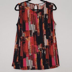 Women's Liz Claiborne Colorful Sleeveless Blouse Size Large